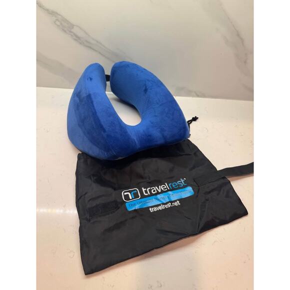 Travelrest Blue Nest Ultimate Memory Foam Travel Pillow - Picture 3 of 5